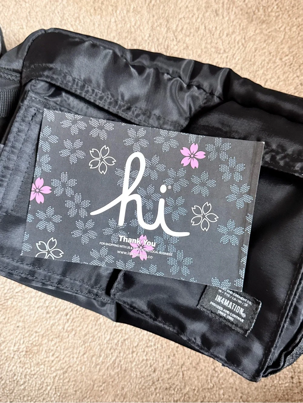 In4mation Black Sling Bag